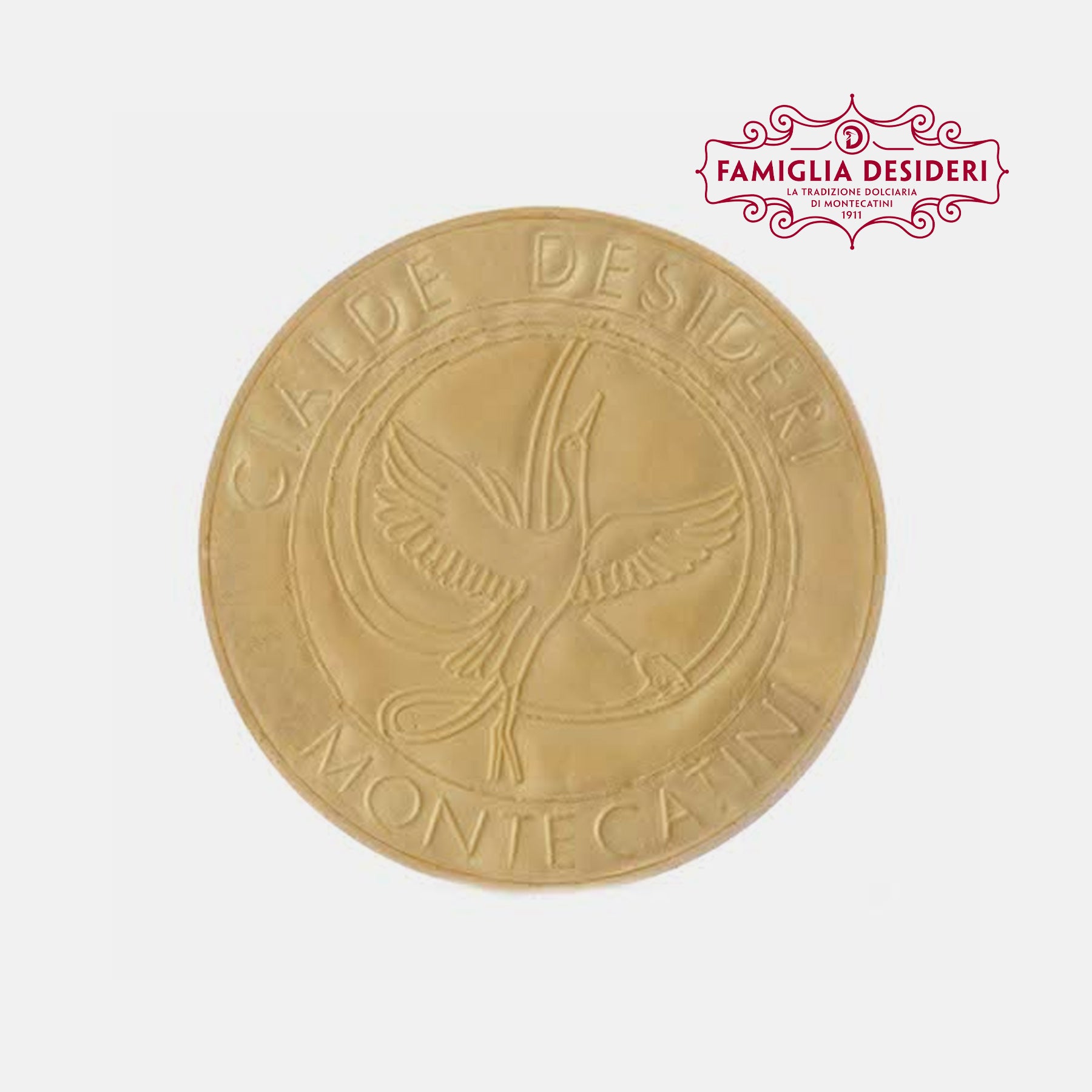 Cialde di Montecatini in scatola di latta quadrata rossa, 8 pezzi da Ø12cm - Famiglia Desideri 1991